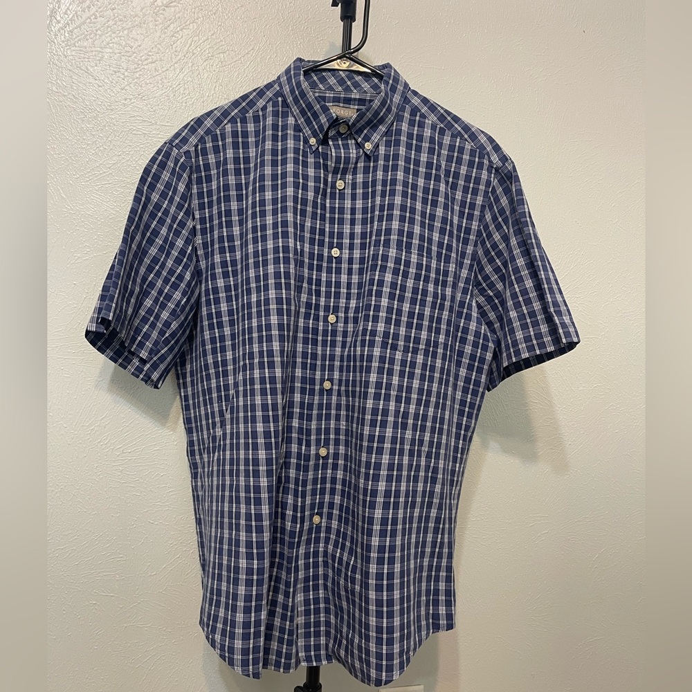 George Navy Plaid Casual Shirt